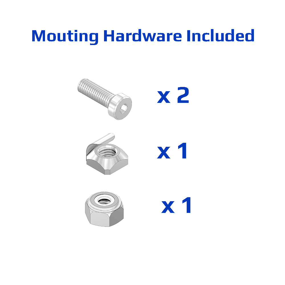 55-131-1 MODULAR SOLUTIONS METALLIC ANODIZED ALUMINUM SLIDING RAIL SUPPORT BRACKET INCLUDING HARDWARE